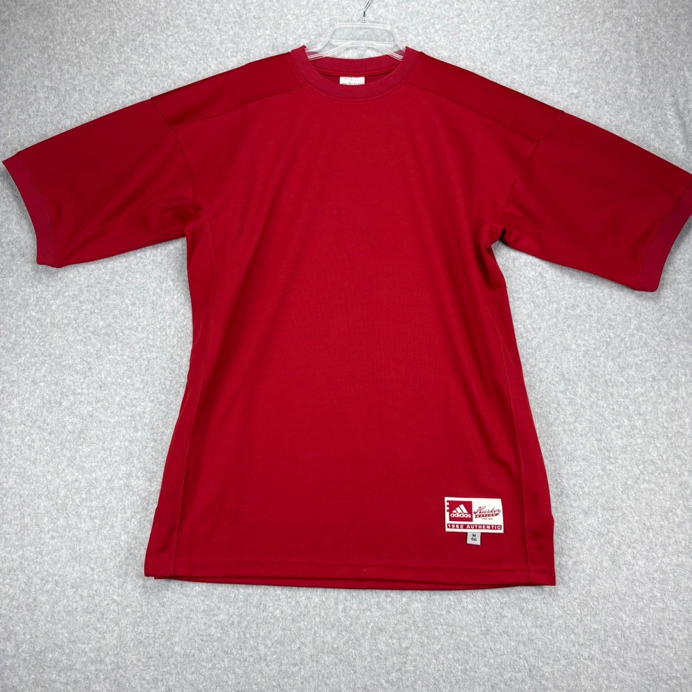 Adidas Jersey Shirt Mens M Red Husker Nation Authentic NCAA College Football